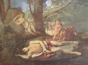 Nicolas Poussin E-cho and Narcissus (mk05) oil on canvas